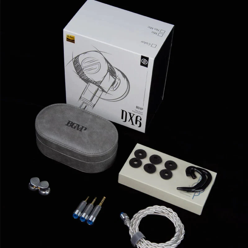 BGVP DX6 In-Ear Monitor MMCX Bass Metalen Oortelefoon Platte Kop Stekker Earbud - Image 5