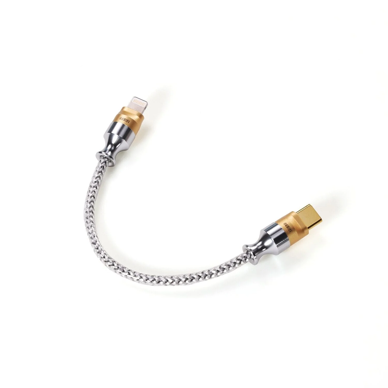 DD ddHiFi MFi07S Nyx Series Silver Shielded Lightning To USB-C HiFi OTG Cable (10cm/ 50cm) - Image 3