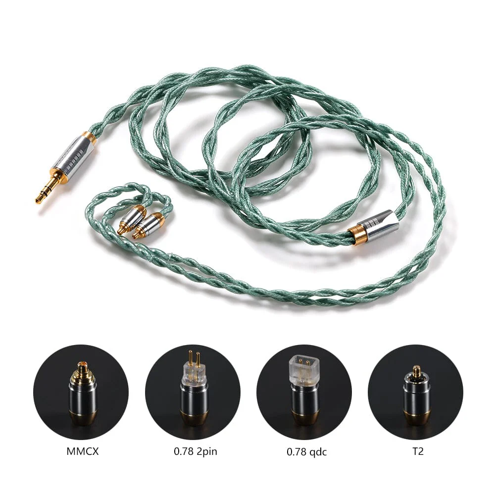 DD ddHiFi BC125A OCC Silver-Plated Litz Structure Earphone Cable 3.5mm Plug - MMCX /2Pin 0.78 /QDC /T2 - Image 2