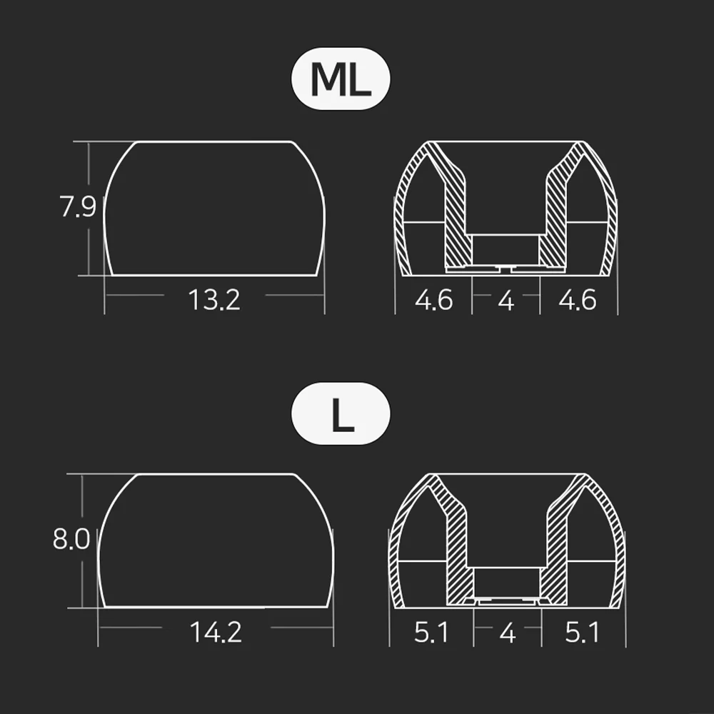 DIVINUS Velvet Wide Bore Silicone Eartips For 4-6mm Nozzle - Image 4
