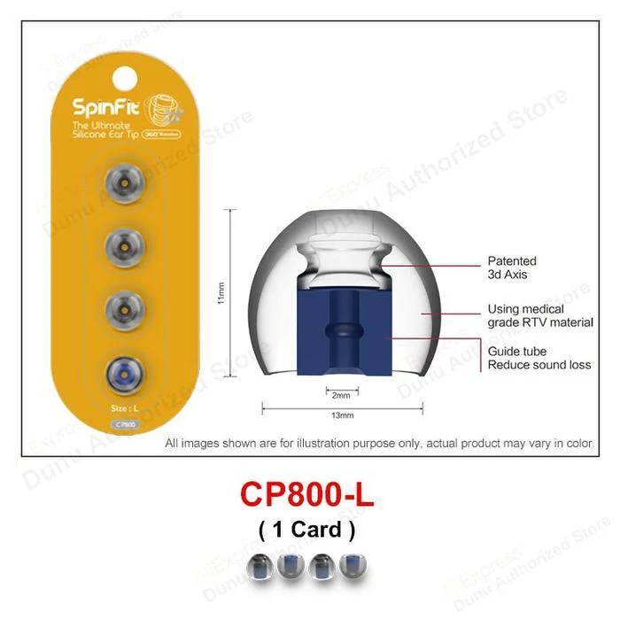 SpinFit Silicone Eartips CP800 for 3-3.5mm ear nozzle - Image 3