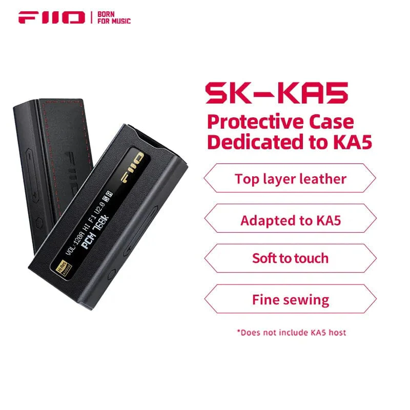 FiiO JadeAudio KA5 Portable USB DAC Headphone Amplifier & SK-KA5 Leather Case - Image 9