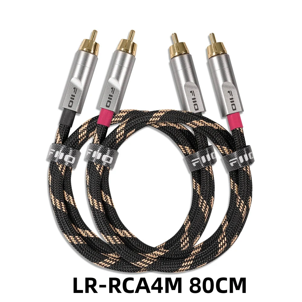 FiiO LR-RCA4 Dual RCA Analog 5N Silver-Plated Pure Copper Audio Cable - Image 4
