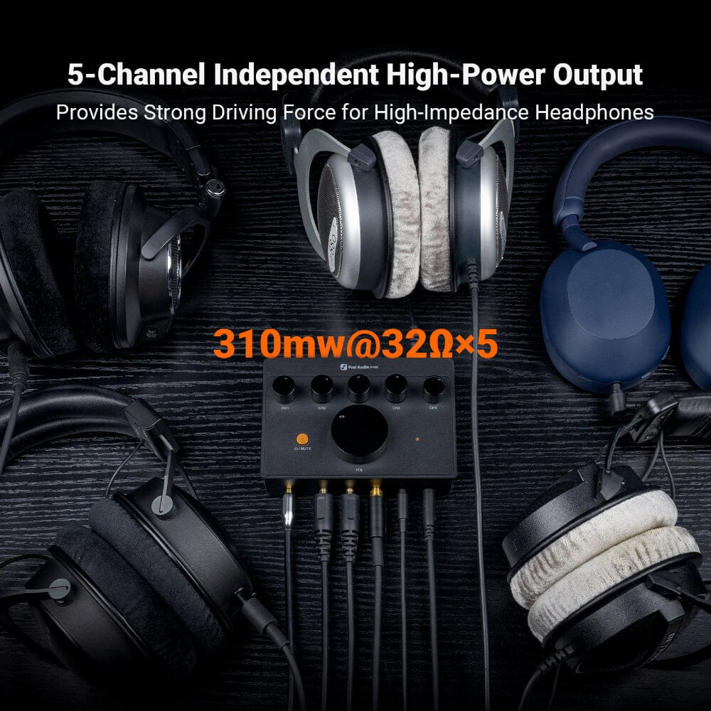 Fosi Audio PH05 5 Channel Desktop Headphone Splitter/Amplifier - Image 4