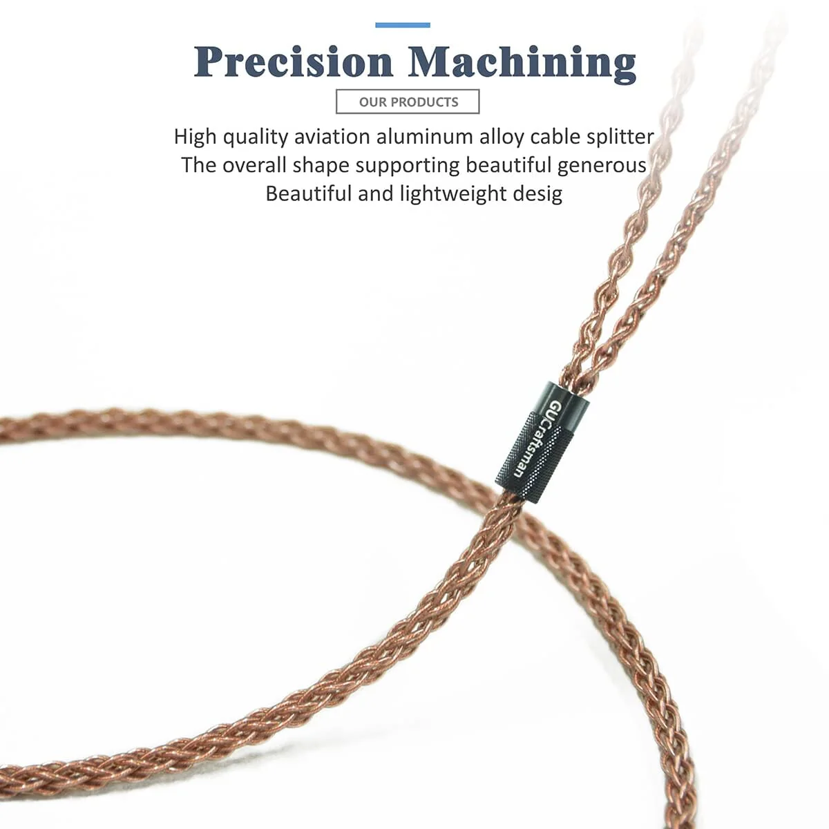 GUCraftsman 6N Single Crystal Copper Upgrade Headphones Cables For Meze 99 Classics 99 Neo 99 Noir - Image 3