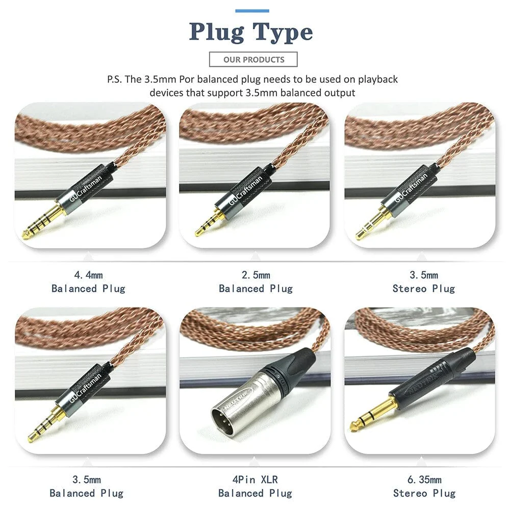 GUCraftsman 6N OCC Copper Upgrade Cable for Focal Utopia - Image 6