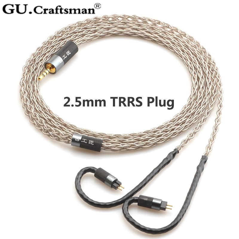 GUCraftsman 6n Silver Upgrade Cable for 2Pin 64audio a12t/u12 TIA Fourte Oriolus re2000 Legend X iSINE20 VE8 - Image 5