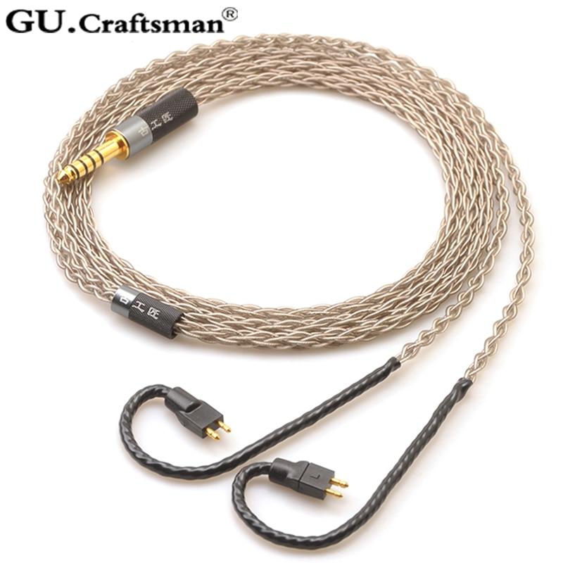GUCraftsman 6N Silver Upgrade Cable for FitEar MH334 MH335DW togo334 Private 223 Private 333 F111