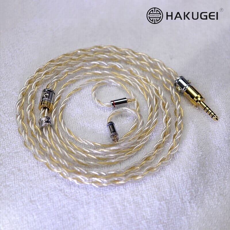 HAKUGEI Heimdallr Gold Plated 6N Pure Silver Hybrid Earphone Cable 2.5 3.5 4.4 - 0.78 2Pin / MMCX - Image 4