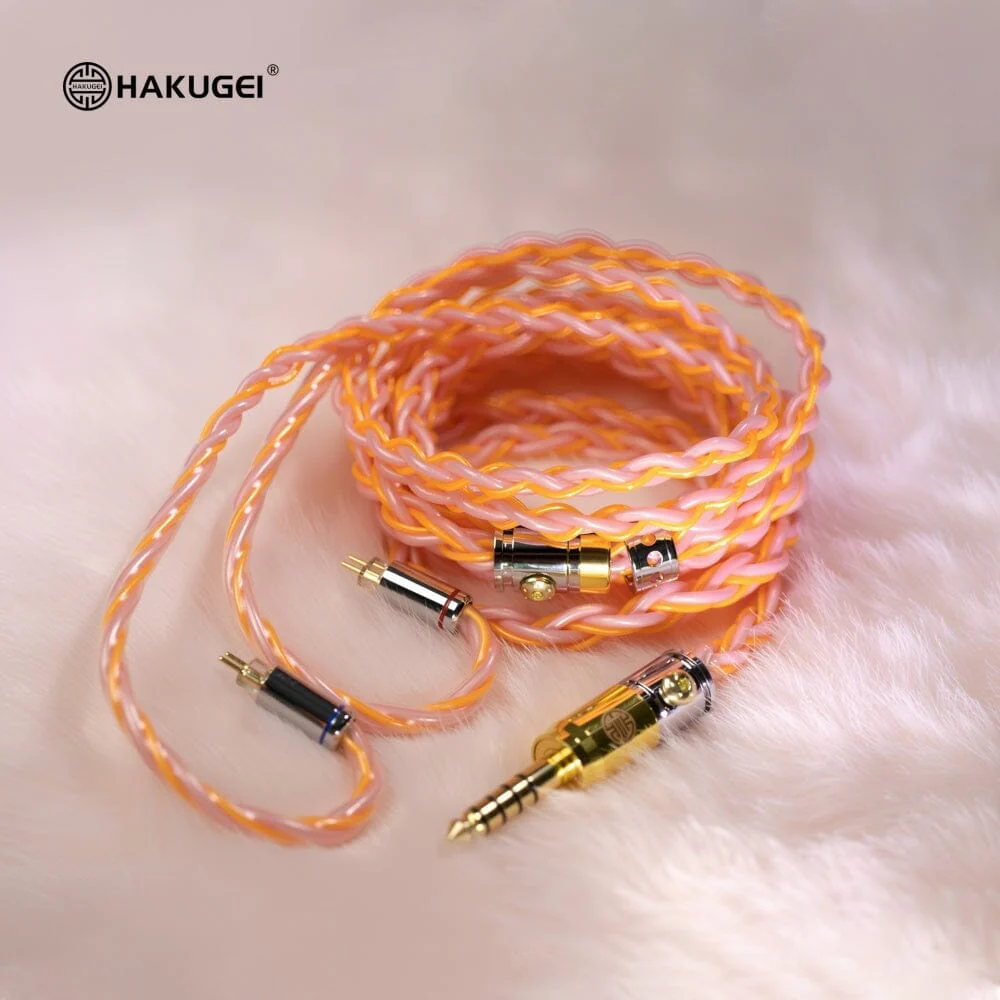 HAKUGEI Pink Haze Moon Silver-plated 7Nocc Earphone Upgrade Cable - Image 2