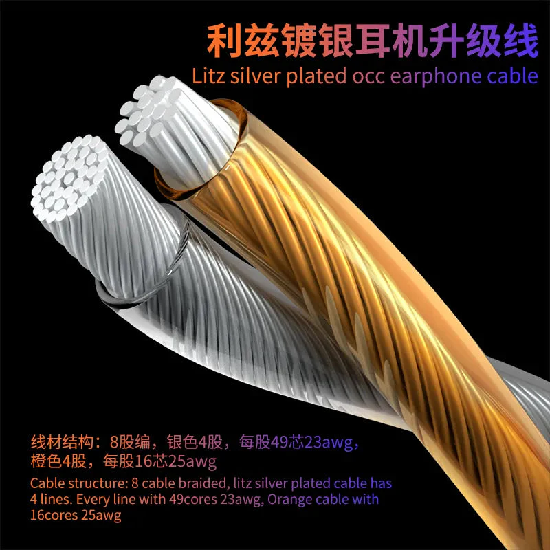 HAKUGEI Rosy Clouds Litz Silver-Plated OCC Earphone Upgrade Cable - Image 4