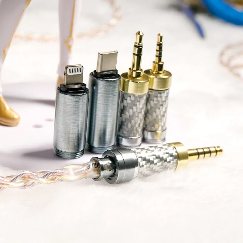 HAKUGEI Sky Dance Cold Silver Copper Litz Alloy Mixed Earphone Cable With Modular Plugs-2Pin 0.78 / MMCX - Image 4