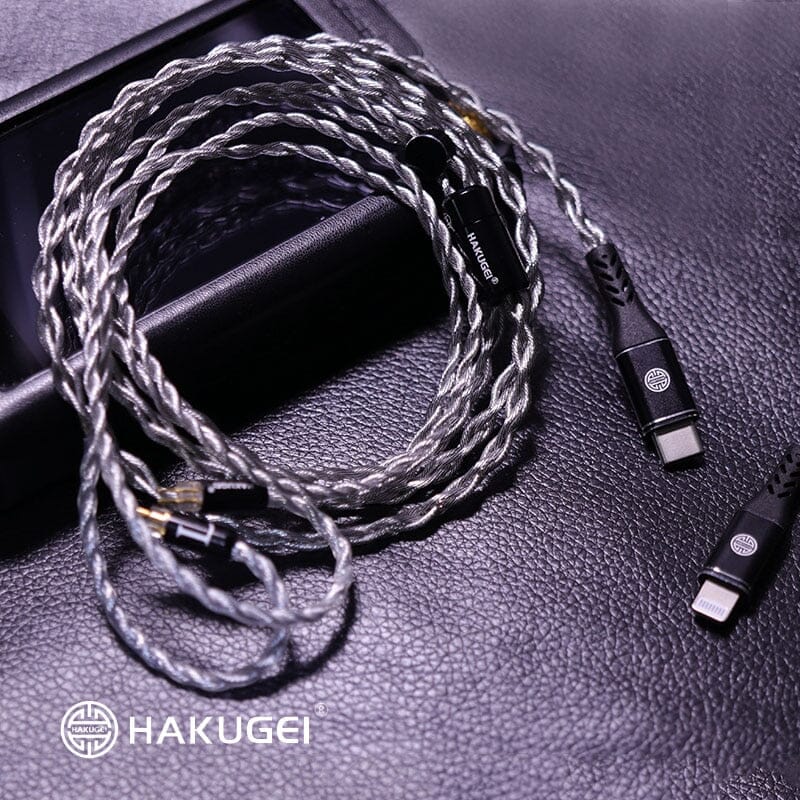 HAKUGEI Time-Space Wheel Silver Plated Alloy Cable Type-c/Lightning - 0.78 2Pin / MMCX - Image 4