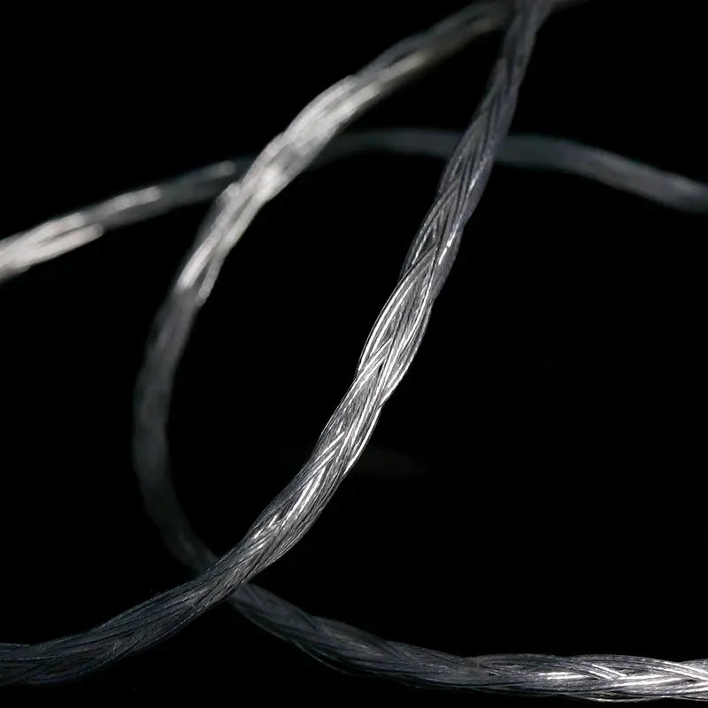 HAKUGEI White Fairy Single Crystal Pure Silver HiFi Upgrade Earphone Cable - Image 5
