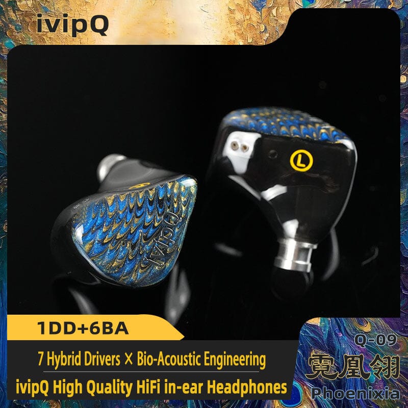 ivipQ Q-09 Phoenixia 1DD+6BA Hybrid Drivers IEMs - Image 3