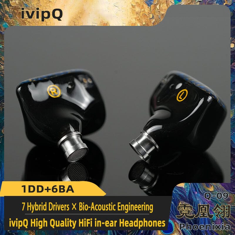 ivipQ Q-09 Phoenixia 1DD+6BA Hybrid Drivers IEMs - Image 5