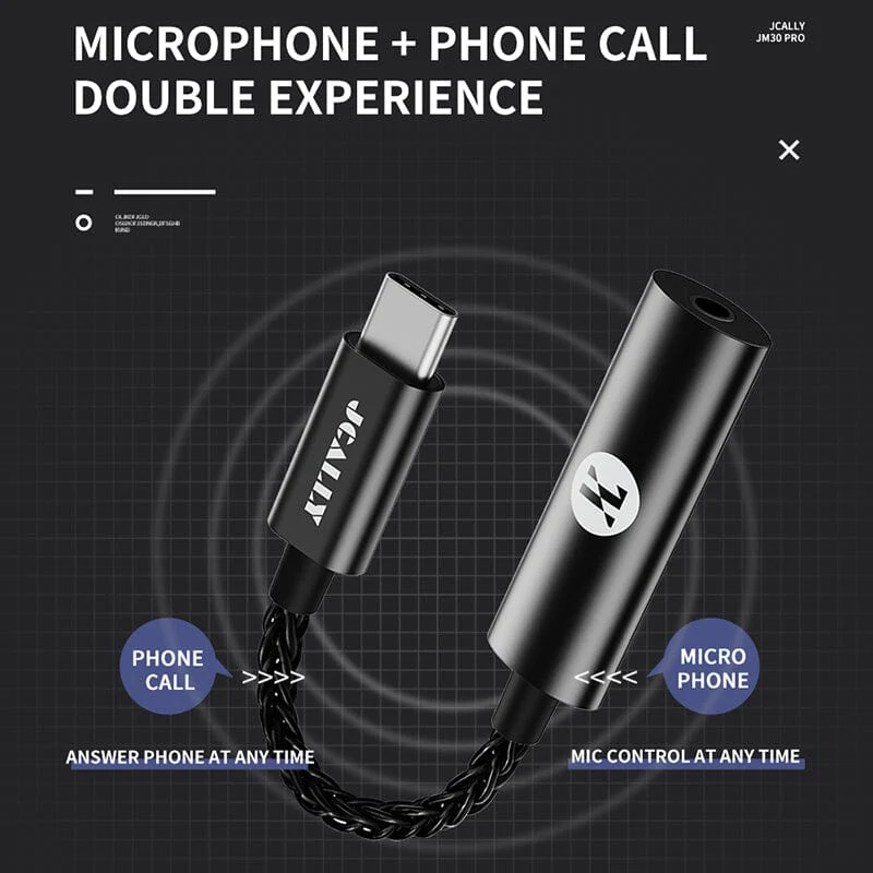 JCALLY JM30PRO Type-C Portable DAC & AMP Microphone + Phone Call - Image 4