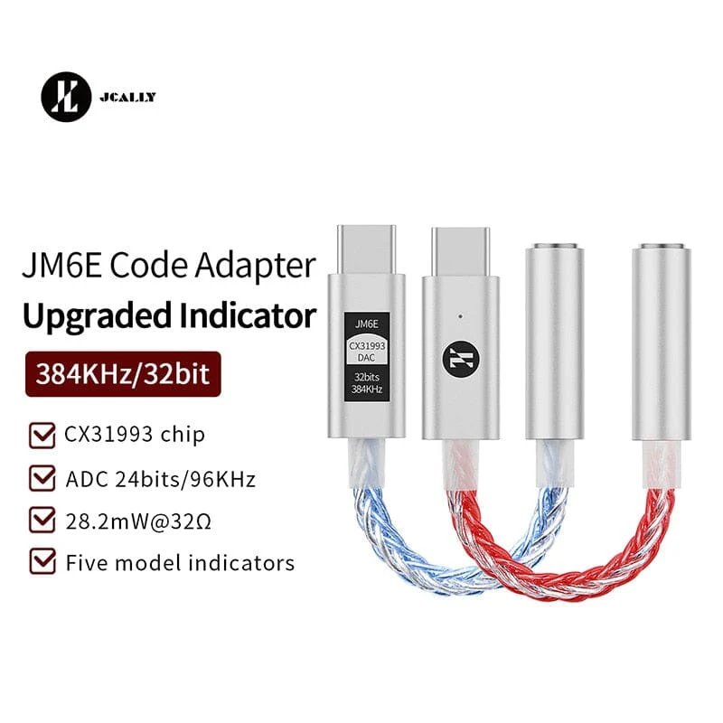 JCALLY JM6E CX31993 Portable DAC & AMP Type-C to 3.5mm Adapter - Image 2