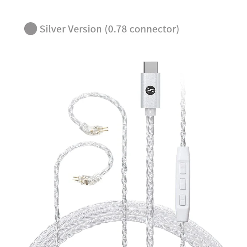 JCALLY TC30 PRO TYPEC Digital Audio CX31993 Silver-Plated Headphone Upgrade Line - Image 9