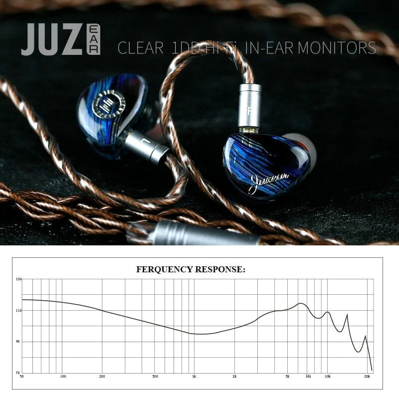 JUZEAR Clear 10mm LCP Dynamic Driver In-Ear Earphone - Image 6