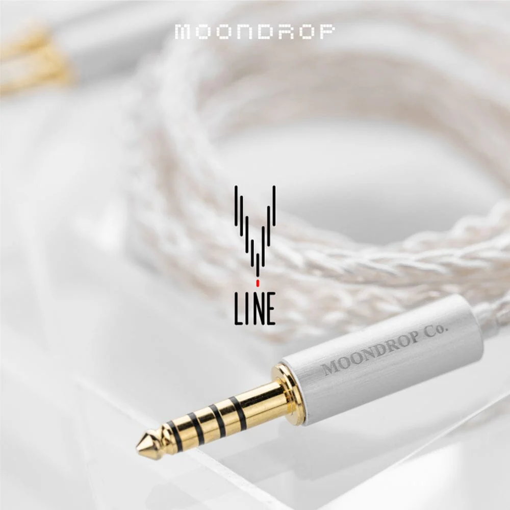 Moondrop Line V 6N Single Crystal Copper Silver-Plated Headphone Cable - Image 3