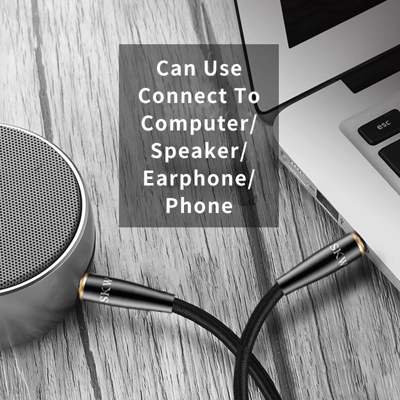 SKW AUX 3.5mm Jack Cable Male To Male For Soundbox Headphone Smartphone iPad Laptop MP3 CD Car - Image 3