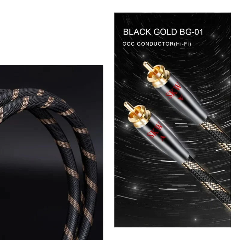 SKW BG01 / BG-01 RCA Audio Cable Male to Male Subwoofer Digital Coaxial HiFi Cable - Image 6