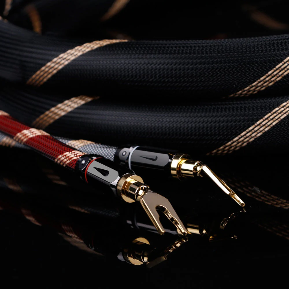 SKW HF-2017 Locking Type Termimal Audiophile HIFI Audio Cable Banana Plug With Lock 6N OCC Copper Cable for Amplifier - Image 3