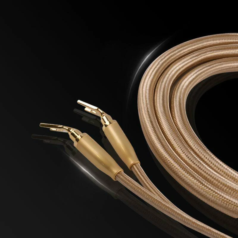 SKW SK1606006 HIFI Audio Cable 6N OCC Spade+Banana Terminal Audiophile Speaker Cord - Image 6