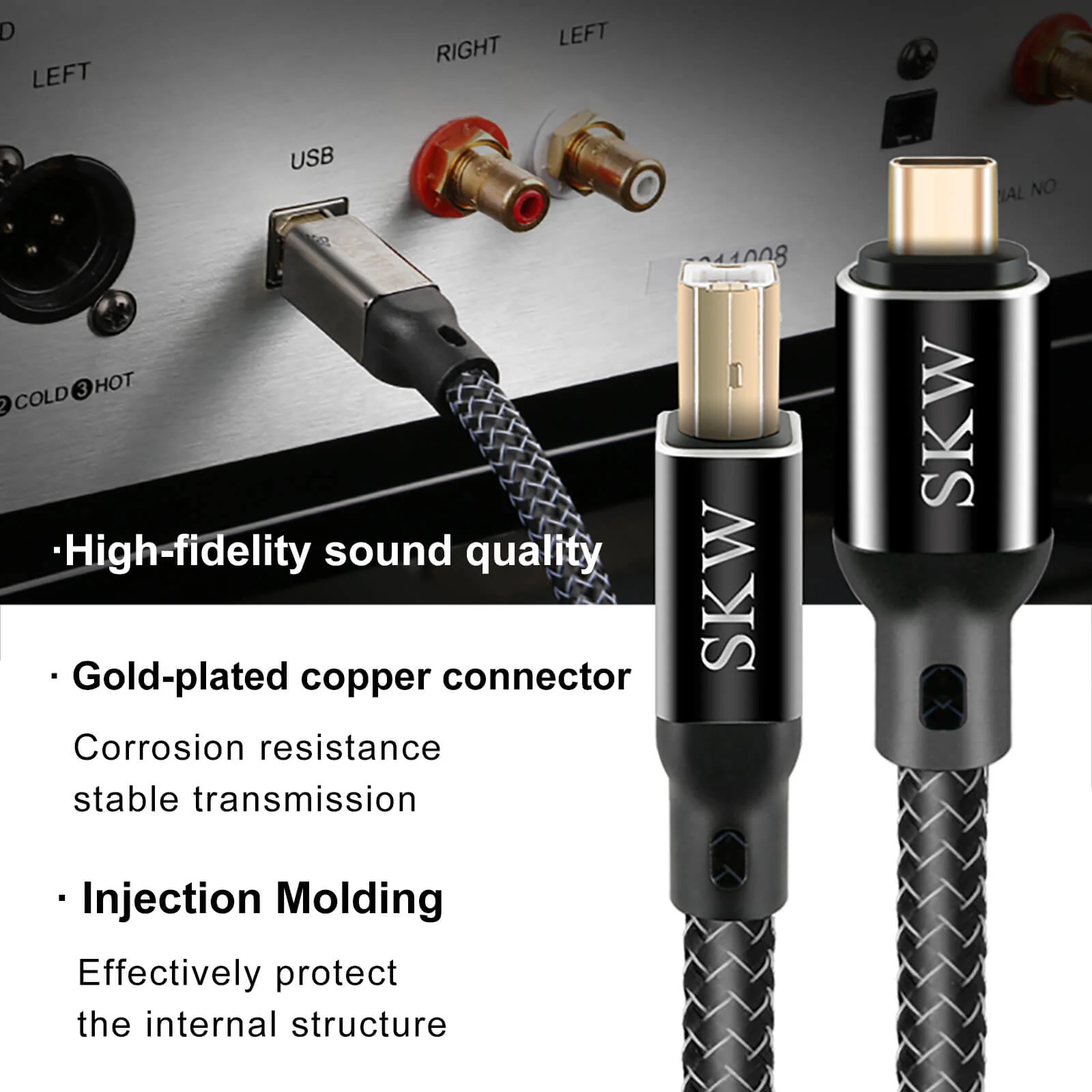 SKW Type-c To USB B Audio Cable - Image 6