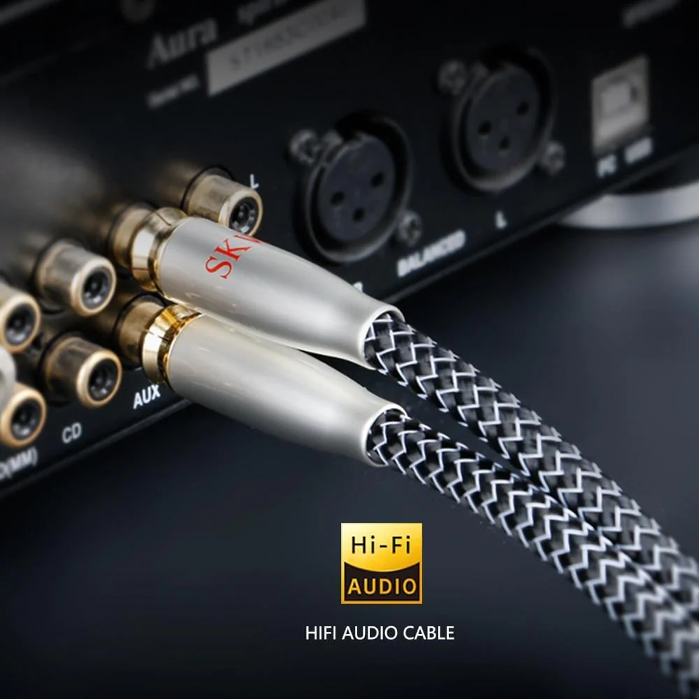 SKW WG20-01 Silver-plated High-purity Copper Conductor 3.5mm Jack To 2RCA Cable - Image 2
