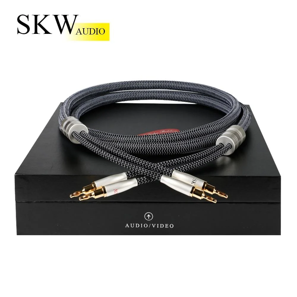SKW WG20-05 Speaker Cables With Banana Plug For Home Cinema Amplifier Speaker HiFi System - Image 3
