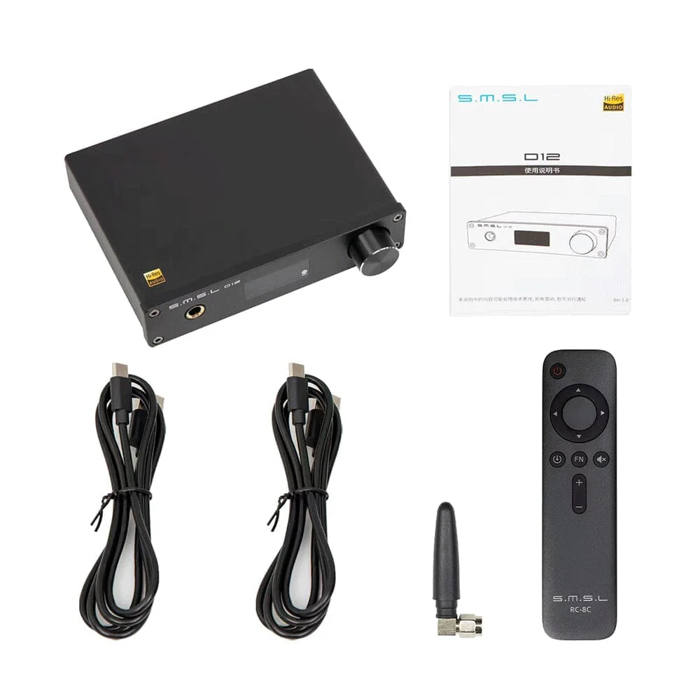 Open Box SMSL D12 AK4493S Bluetooth 5.0 USB MQA DAC & Headphone Amplifier - Image 8
