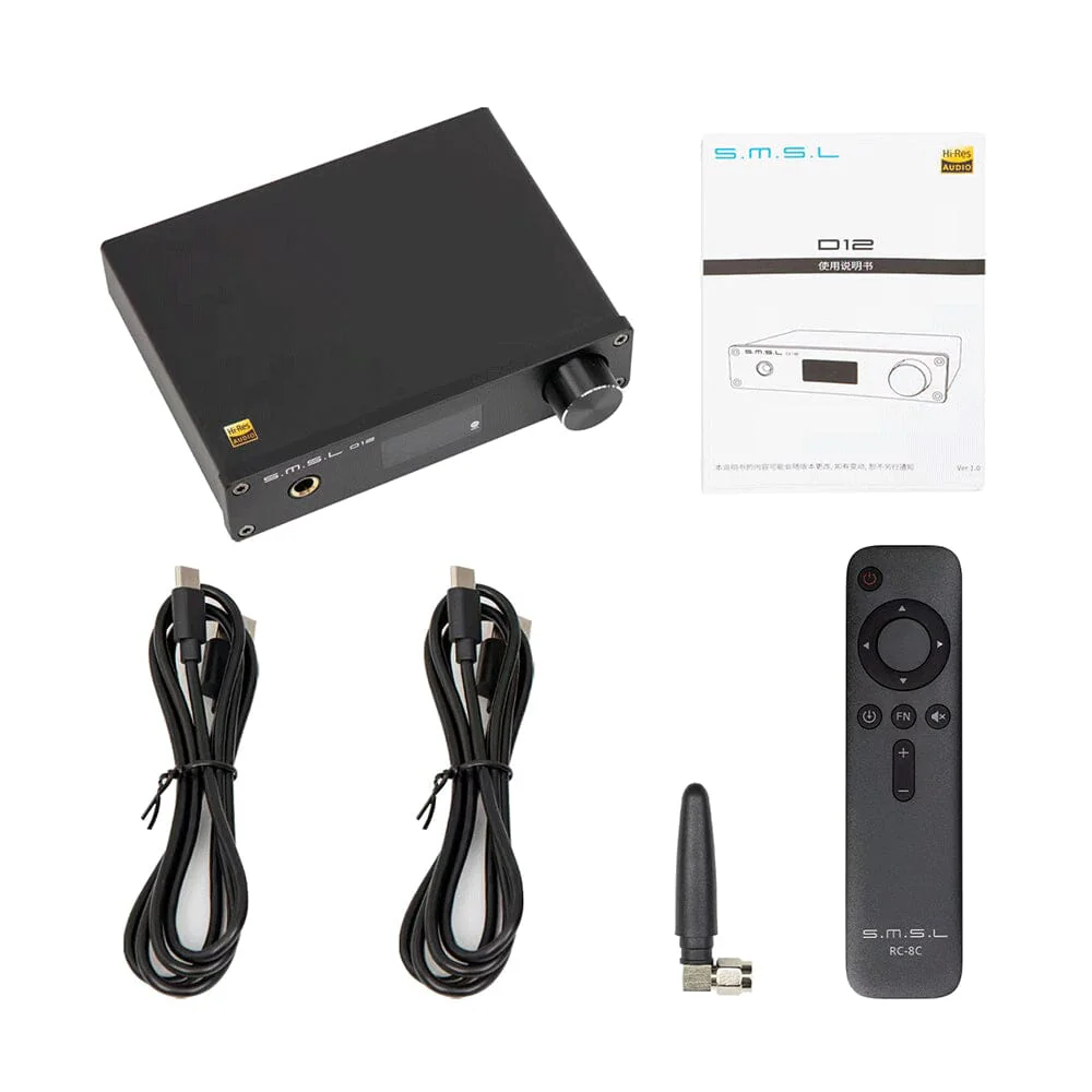 SMSL D12 AK4493S Bluetooth 5.0 USB MQA DAC & Headphone Amplifier - Image 8