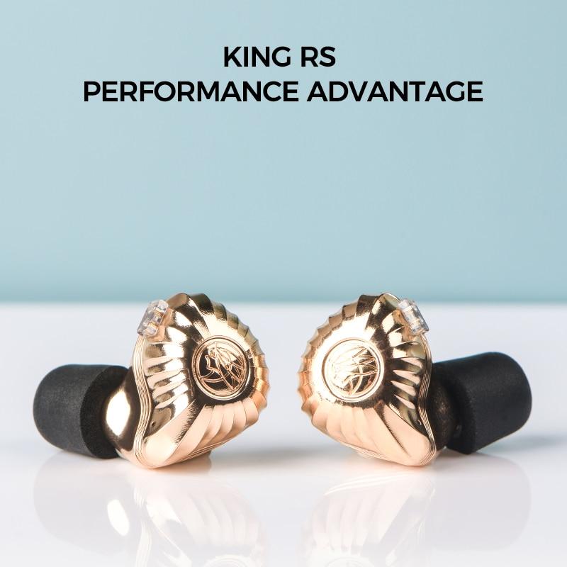 TFZ/KING RS HIFI IEM Earphones Hybrid 4nd Driver Unit Gold Diaphragm - Image 5