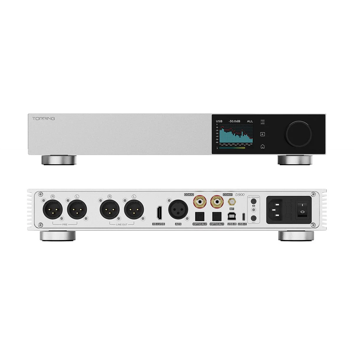 TOPPING D900 QCC5125 Bluetooth 5.1 Hi-Res DAC with PEQ