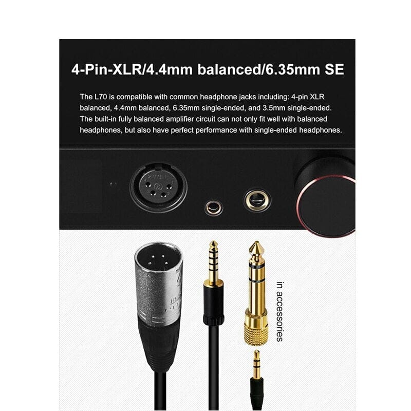 TOPPING L70 Full Balanced NFCA Headphone Amplifier 4Pin XLR/4.4 Balanced/6.35mm SE Output Amp With Remote Control - Image 5