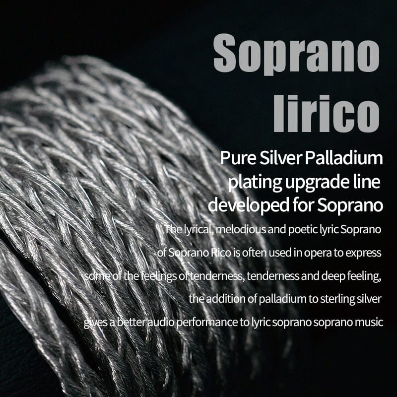 Yongse Titan II 8 Core Silver Palladium Plating Earphone Cable  3.5/2.5/4.4mm-MMCX/0.78 2Pin - Image 4